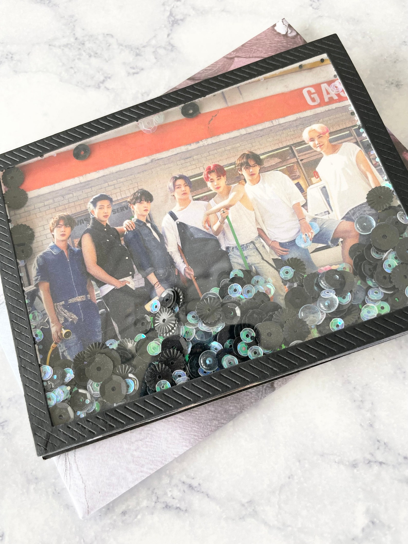 BTS OT7 10 Handmade Butter Peaches shaker card Greeting Etsy