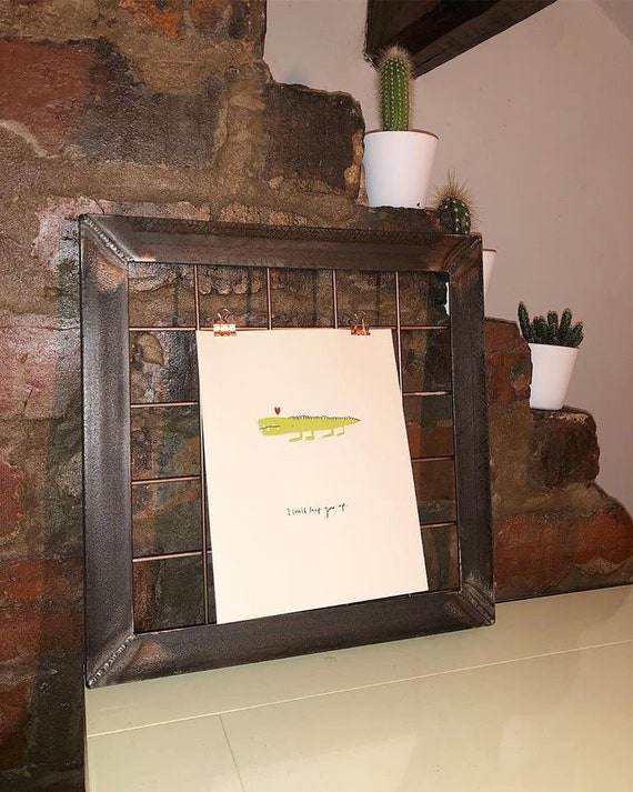 SALE Steel Wrought Iron Picture Frame Wall Hanging Etsy