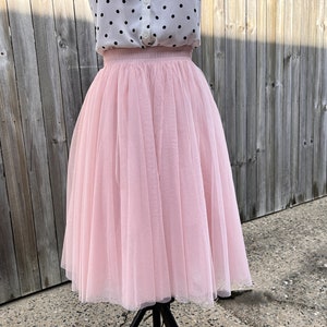 Pale Pink Tulle Skirt,Wedding Skirt,Bridesmaid Short Tulle Skirt,Soft Tulle Skirt, Tulle Skirt, Custom Tuller Skirt,Wedding Dresses