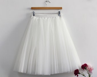 White Tulle Skirt,Wedding Skirt,Bridesmaid Short Tulle Skirt,Soft Tulle Skirt, Tulle Skirt,Custom Tuller Skirt,Wedding Dresses