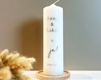 Wedding candle - yes with heart -