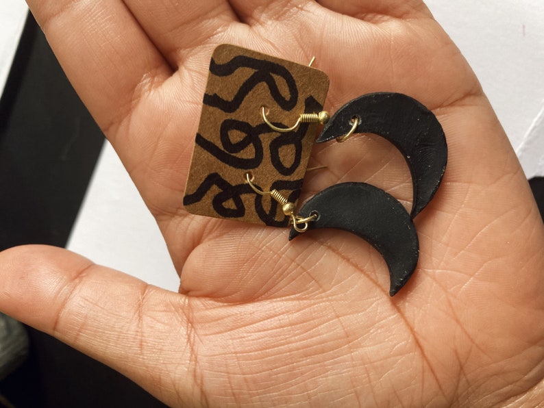 Half Moon Dangle Earrings