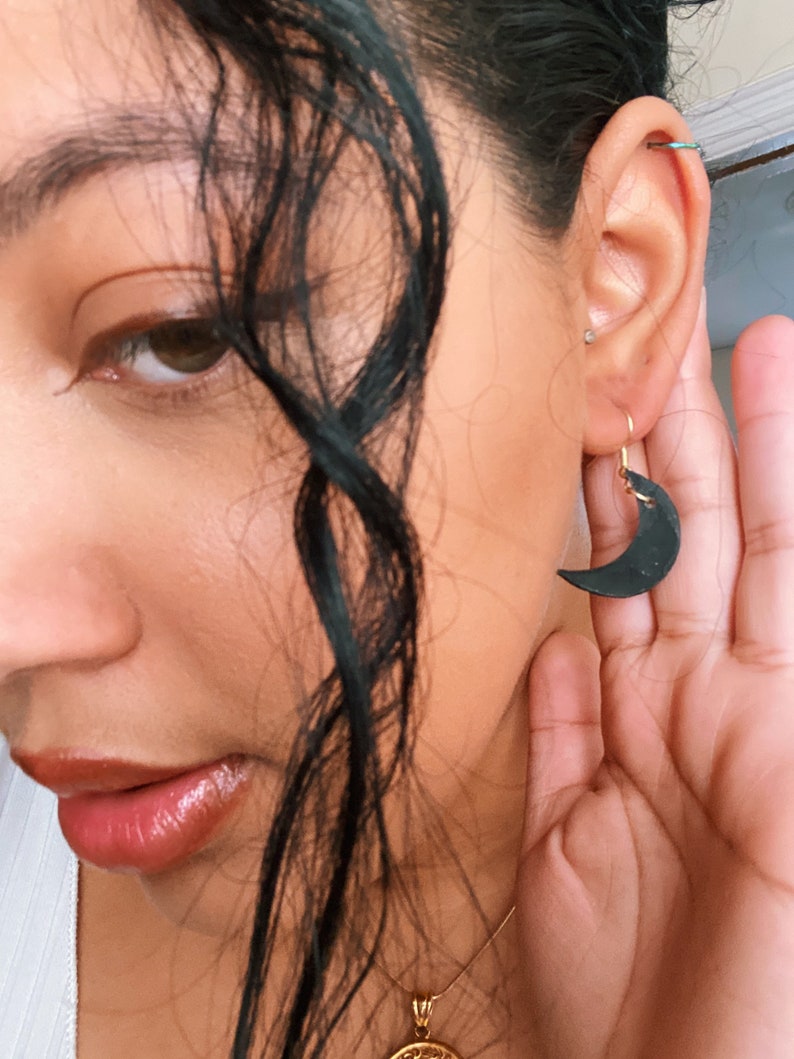 Half Moon Dangle Earrings