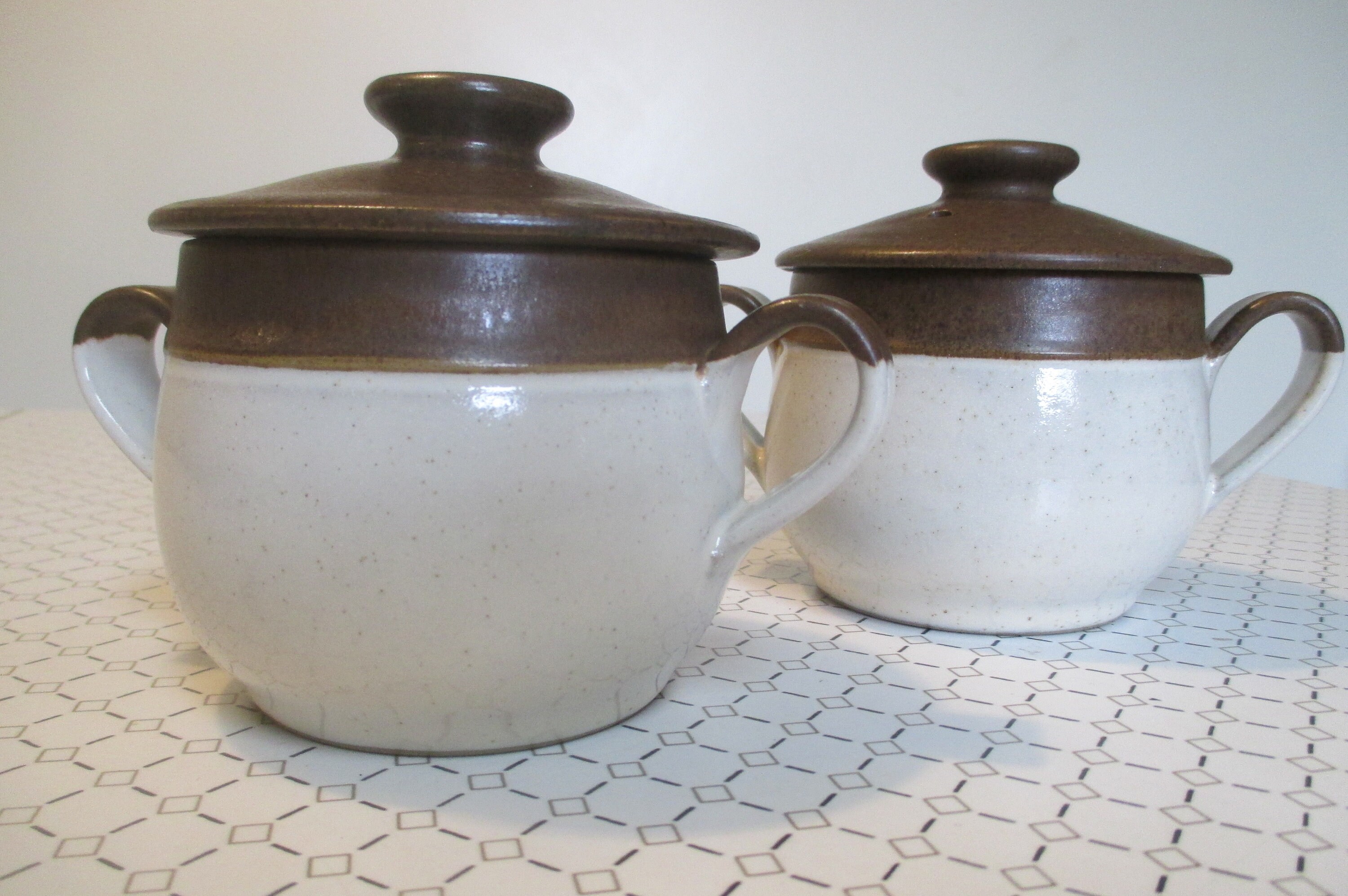 Pair of Denby Covered Soup Bowls with Handles Etsy