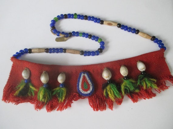 Antique Beaded Plains Cree Women's Collar Necklace