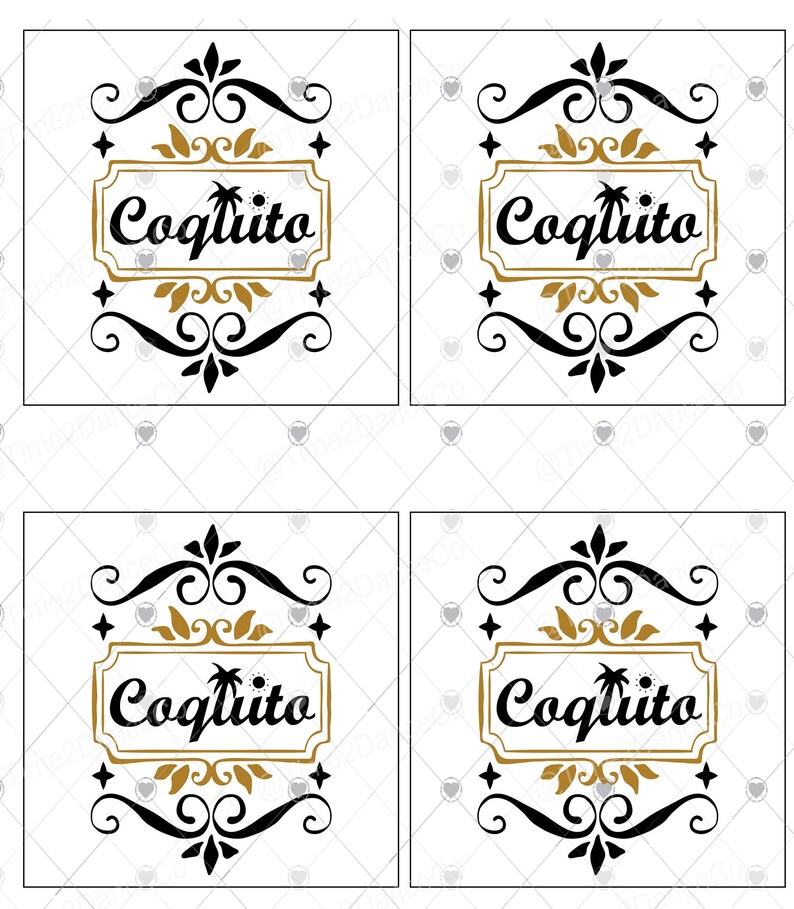 Coquito Puerto Rican Eggnog Traditional Holiday Drink Bottle Label