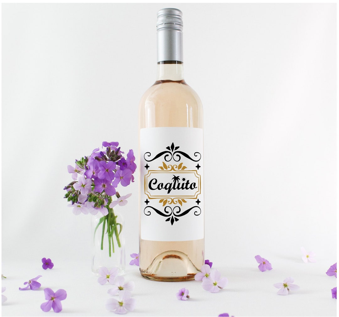 Coquito Puerto Rican Eggnog Traditional Holiday Drink Bottle Label