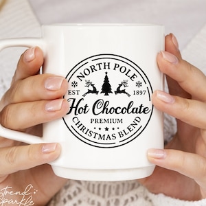 North Pole Hot Chocolate Svg, North Pole Brew Co Svg, Christmas Sign Svg, Holiday Decor Svg, Festive Kitchen Svg, Christmas Wall Art Svg