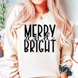 Merry and Bright Svg, Merry Christmas Design, Be Merry Svg, Christmas Shirt Svg, Holiday Cheer Svg, Christmas Vibes Svg, Festive Shirt Svg