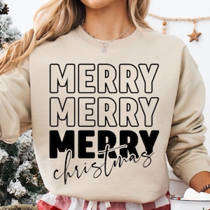 Merry Christmas Svg, Merry and Bright Svg, Holiday Cheer Svg, Christmas Shirt Design Svg, Festive Season Svg, Joyful Christmas Svg