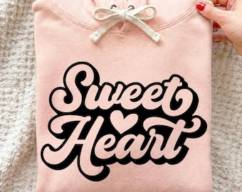 Sweetheart Svg, Valentine’s Day Svg, Retro Valentine Svg, Heart Svg, Valentine Shirt Svg, Sweet Heart Svg, Love Heart Svg, Romantic Svg