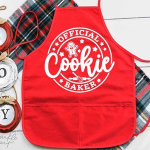 Official Cookie Baker Svg, Christmas Baking Apron Design Svg, Pot Holder Svg, Holiday Baking Crew Svg, Festive Kitchen Decor Svg
