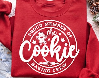 Cookie Baking Crew Svg, Proud Member Cookie Crew Svg, Christmas Apron Design Svg, Holiday Baking Svg, Festive Baking Shirt Svg