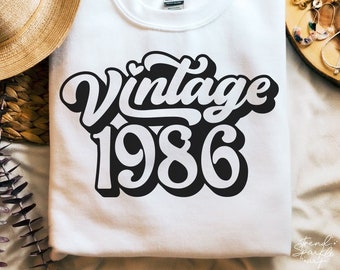 38th Birthday SVG, PNG, 1986 Birthday Svg, Vintage 1986 Svg, 38 Birthday Shirt Svg, Vintage 1986 Birthday Svg, Limited Edition 1986 Svg