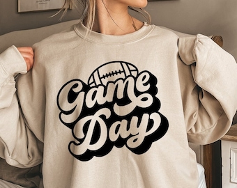 Game Day Football SVG, Retro Football Svg, Football Game Day Svg, Football Shirt Svg, Football Mom Shirt Svg, Football Vibes Svg