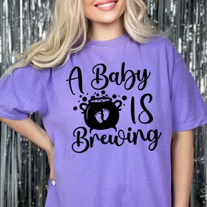 A Baby Is Brewing SVG, Halloween Pregnancy Announcement Svg, Fall Baby Announcement Svg, Halloween Pregnancy Reveal Svg, Baby Reveal Svg