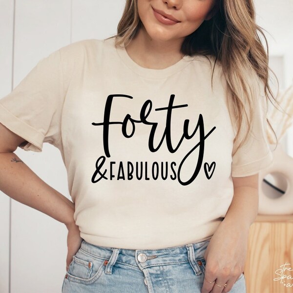 Forty And Fabulous SVG, PNG, Hello Forty Svg, 40th Birthday Svg, 40th Birthday Shirt Svg, Forty Svg, Forty-Licious Svg, Forty Birthday Svg