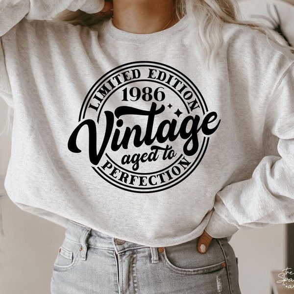 1986 Vintage SVG, PNG, 38e verjaardag Svg, Verjaardag Vintage 1986 SVg, 38 Verjaardag Shirt Svg, Gemaakt in 1986 Shirt Svg, 38 En Fantastische Svg