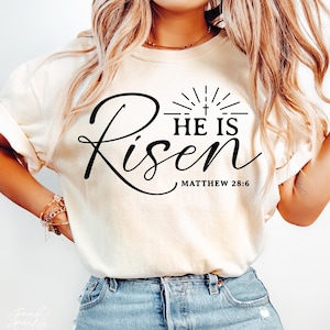 He Is Risen Svg, Easter Svg, Easter Shirt Svg, Spring Svg, It Is Finished Svg, Christian Svg, Resurrection Svg, Faith Svg, Cross Svg