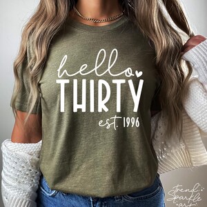 Hello Thirty SVG, PNG, 30th Birthday Svg, 30th Birthday Shirt Svg, Thirty And Fabulous Svg, Thirty Svg, Thirty-Licious Svg, Thirty Birthday image 2