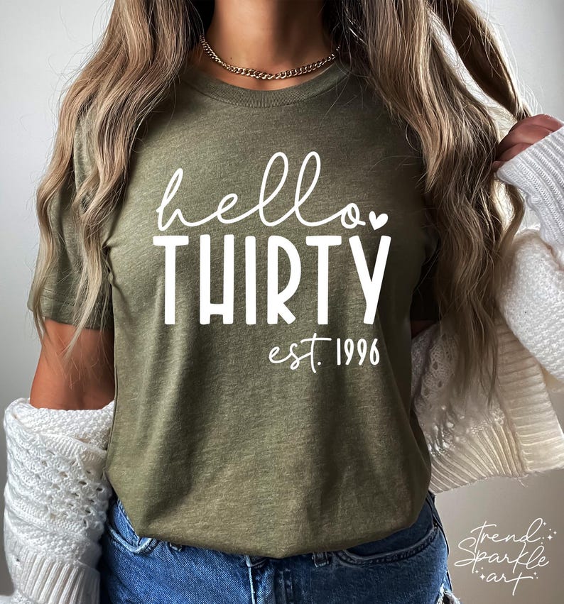 Hello Thirty SVG, PNG, 30th Birthday Svg, 30th Birthday Shirt Svg, Thirty And Fabulous Svg, Thirty Svg, Thirty-Licious Svg, Thirty Birthday image 2