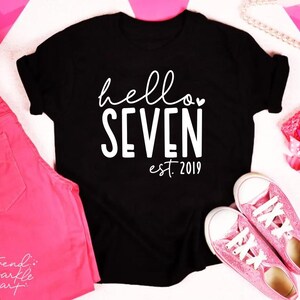 Hej sju SVG, PNG, 7-årsdag Svg, Födelsedagsflicka Svg, 7-årsdagströja Svg, 7-årsdag Png, Sjunde födelsedag Svg bild 2