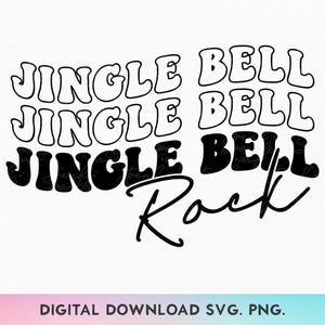 Jingle Bell Rock Svg, Jingle Bells kerst Svg, retro vakantie Shirt Svg, Happy Holidays Svg, feestelijke kerst Shirt Svg