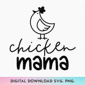 Huhn Mama SVG, Huhn geschnitten Datei, Huhn Mama geschnitten Datei, Huhn Frau zwart, Huhn Frau geschnitten Datei, Huhn Frau geschnitten Datei, Huhn Mama Lebenszeichen, Hühnermama