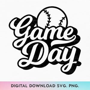 Dia de Jogo de Beisebol SVG, Dia de Jogo de Softbol SVG, Beisebol SVG, Softbol SVG, Camisa de Beisebol SVG, Camisa de Softbol SVG, Fã de Esportes SVG