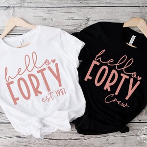 40th Birthday T-shirt Bundle SVG, PNG, Forty Birthday Shirt Svg, 40th