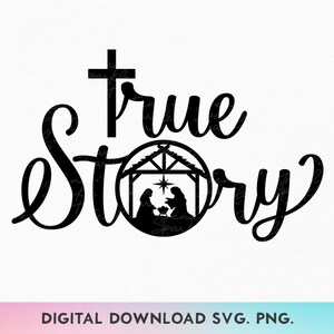 Natividad con historia real en SVG, Natividad navideña en SVG, Navidad religiosa en SVG, Camiseta navideña con fe en SVG, Nochebuena en SVG, Bendición en SVG