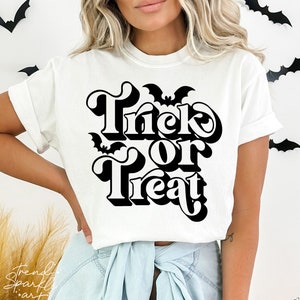 Trick or Treat Svg, Retro Halloween Svg, Spooky Svg, Halloween Svg, Halloween Shirt Svg, Funny Halloween Shirt Svg, Fall Decor Svg