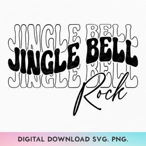 Klingel Glocke Rock Kunst, Klingel Glocke Weihnachten Kunst, Weihnachtslied Kunst, Feiertags-Shirt-Design, Weihnachtsschmuck, Rockin Urlaub, Geburtstagsgeschenk