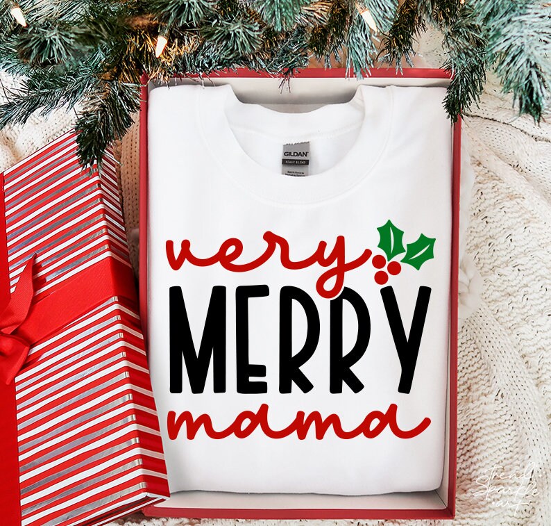 Very Merry Mama SVG PNG Merry Mama Svg Mom Christmas Svg - Etsy