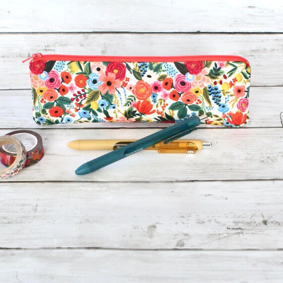 Rifle Paper Co Petite Garden Party Wildwood Cream Slim Pencil Pouch, Skinny  Pencil Case 