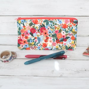 Rifle Paper Co., Petite Garden Party Wildwood Cream, Pencil Pouch, Pencil Case, Cosmetic Bag