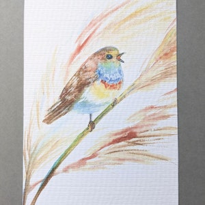 Postkarte "brauner Vogel" | Geburtstagskarte, Grußkarte für einen Freund, Danksagungskarte, Karte für Mama, Dankeskarte, Natur Kunstwerk