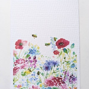 Postkarte "Wild Blumen" | Geburtstagskarte, Grußkarte für einen Freund, Dankeskarte, Karte für Mama