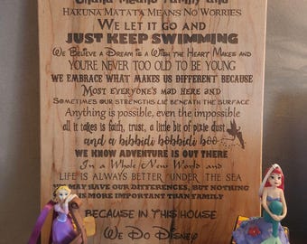Disney (in this house) sign