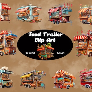 Food Trailer png, Food Trailer Clip Art, Food Art png, Truck png
