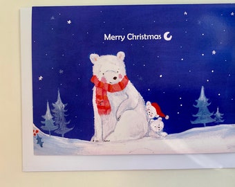 Polar bear card | Christmas card | Jessi Illustrates