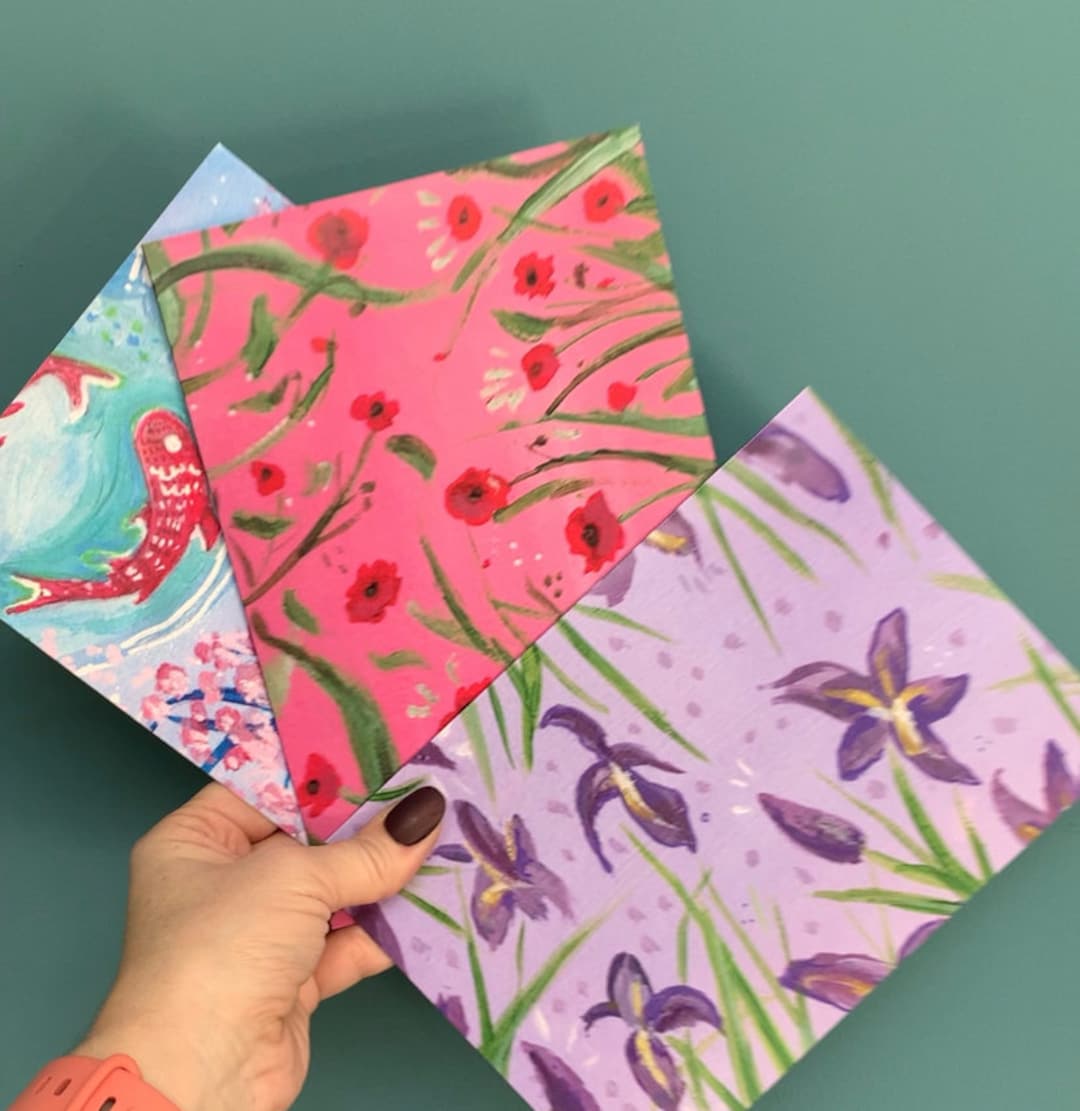 Floral Card Set | Blank Cards | Illustrated Cards - Etsy