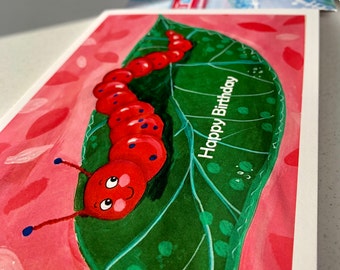 Caterpillar birthday card | Birthday card