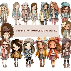 Kleine Mädchen beste Freunde ClipArt PNG, Schwestern Clipart, Kinder ClipArt, kleine Mädchen Mode Illustration digitale Kunst, sofortiger Download,