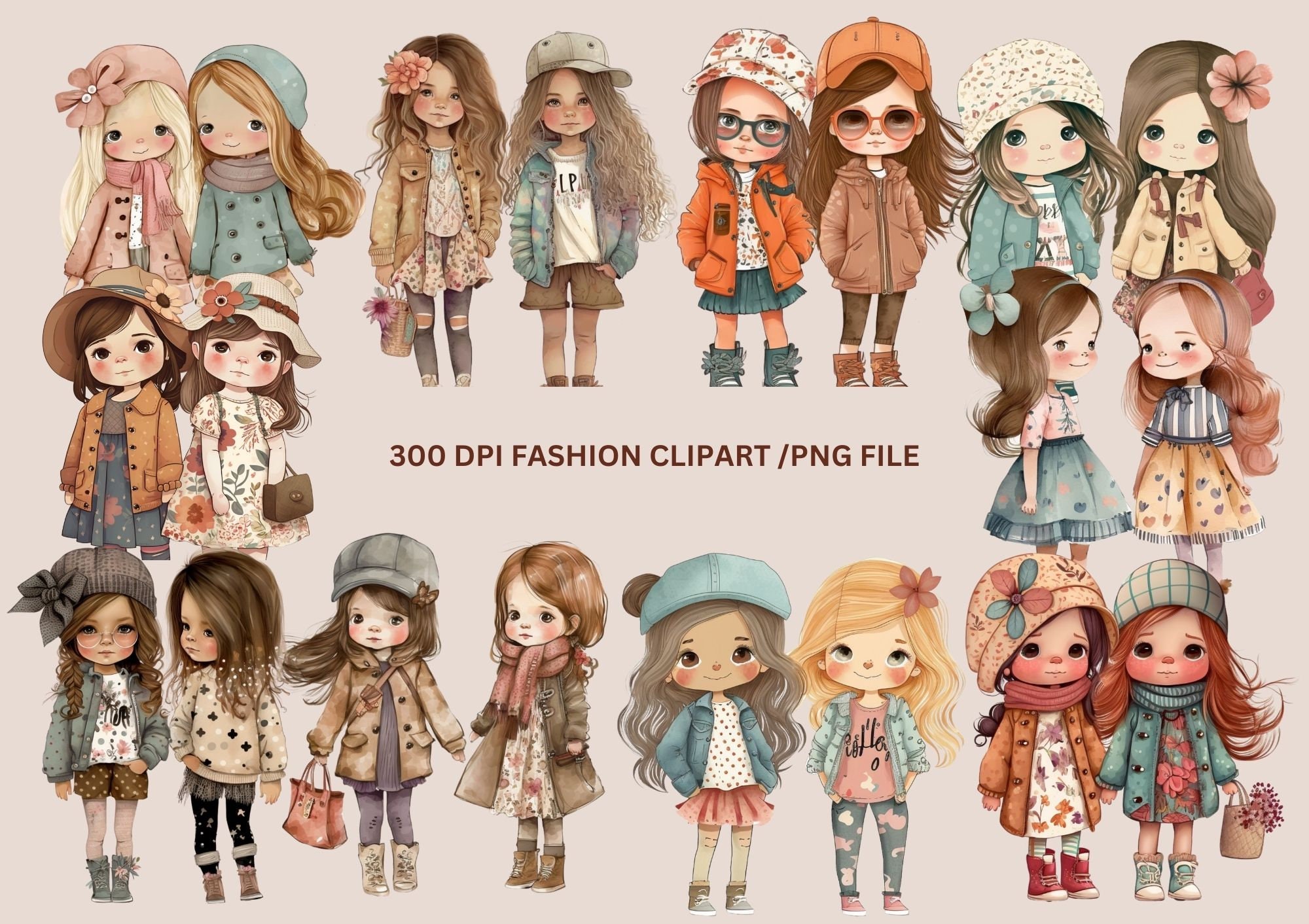Little Girl Best Friends Clipart PNG, Sisters Clipart, Family Clipart ...