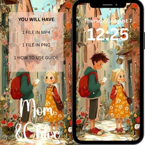 Romantic Alley Live Wallpaper | 5s Looping MP4 | Cute Anime Style Couple | Vertical Phone Background