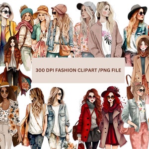 Beste Freunde Clipart PNG, Schwestern Clipart, Familie Clipart, beste Freunde Clipart, Mode Mädchen Illustration digitale Kunst, sofortiger Download,
