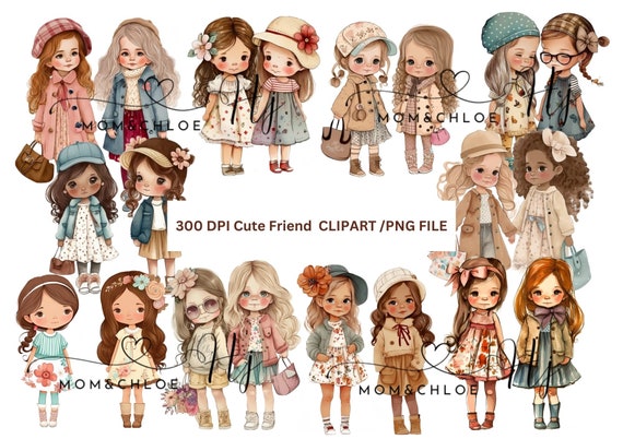 Two Friends Clipart Kids