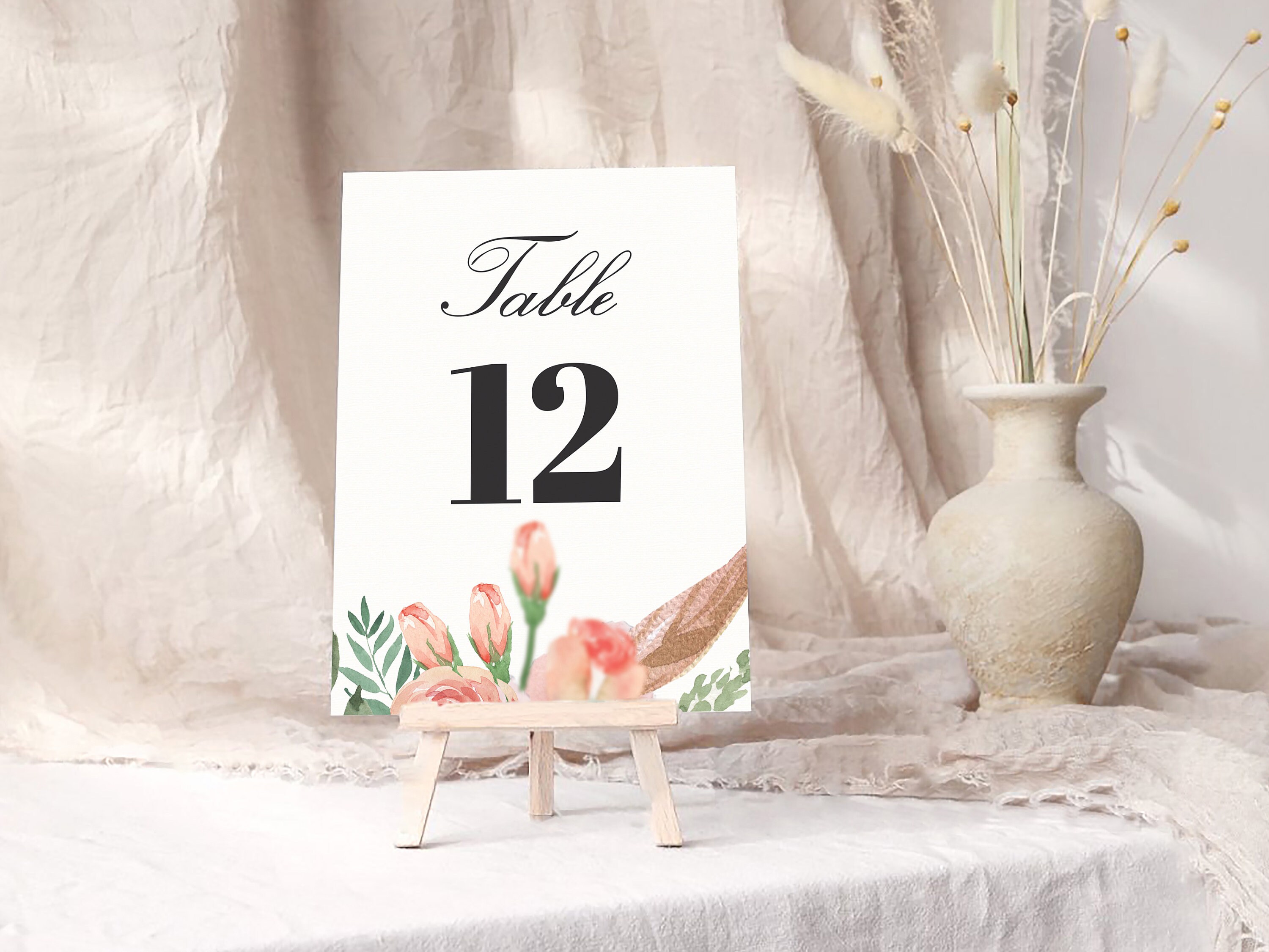 Editable Place Card Template, Printable Table Name Card, Canva Place ...