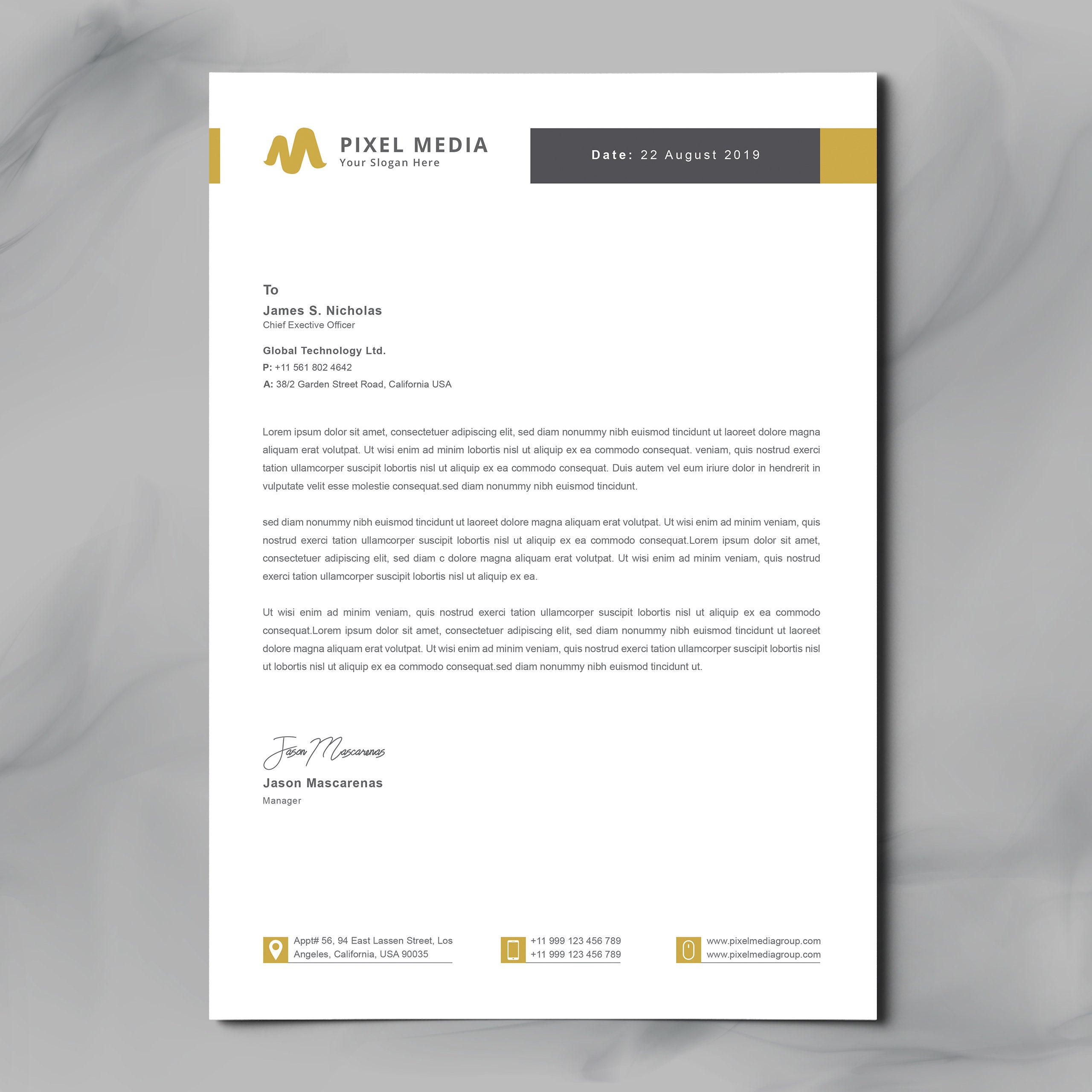 Editable Sample Letterhead Templates Free